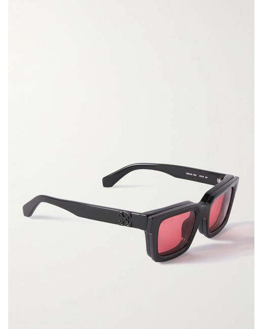 Off-White c/o Virgil Abloh Pink Convertible Square-frame Acetate Optical Glasses for men