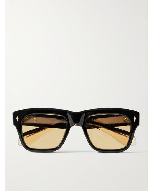 Jacques Marie Mage Black Cash Square-frame Acetate Sunglasses for men