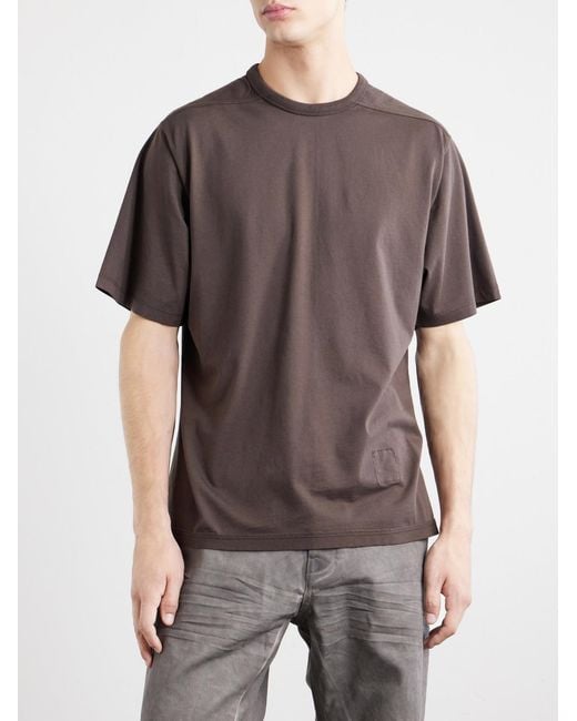 Rick Owens Brown Brad Cotton-Jersey T-Shirt for men