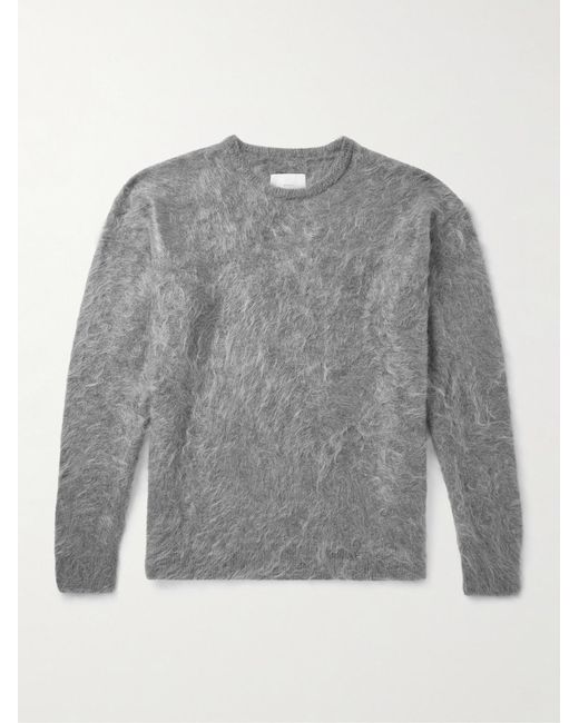 Ssstein Gray Brushed-cashmere Sweater for men