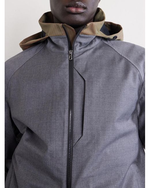 Sease Purple Summer Balma Virgin Wool Hooded Jacket for men
