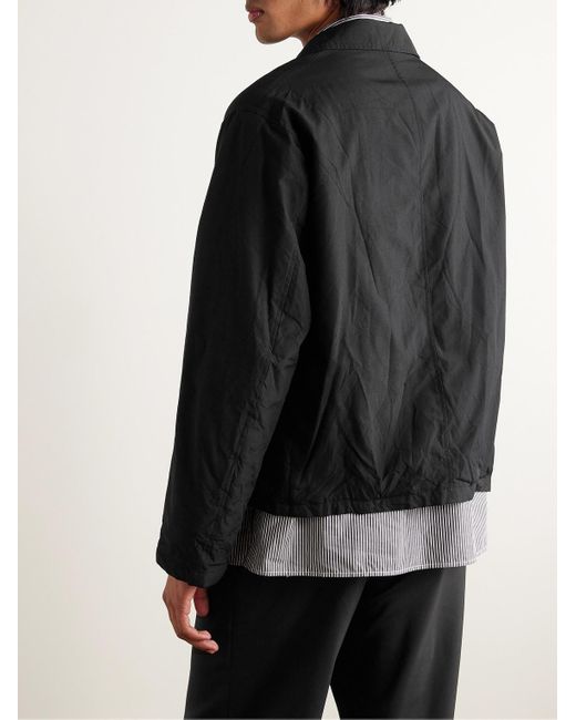 Auralee Black Reversible Super 120s Crinkled Wool-poplin Blouson Jacket for men