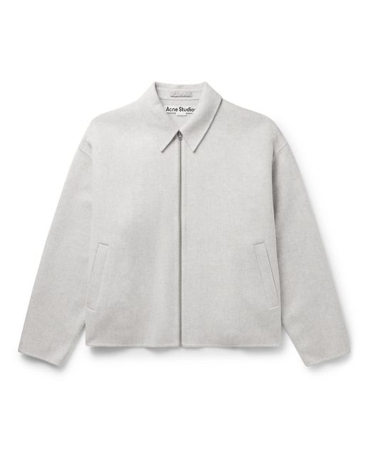 Acne Studios Doverio Double-faced Wool-flannel Jacket in White for Men |  Lyst