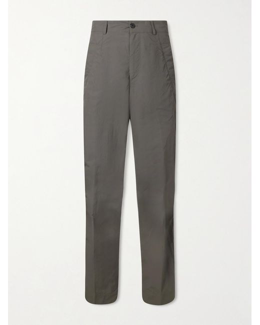 Dries Van Noten Gray Straight-Leg Shell Trousers for men