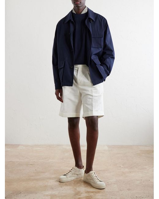 Brioni Blue Cotton-Jersey T-Shirt for men
