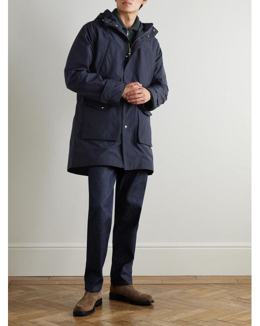 Mr P. Blue Shell Hooded Parka for men