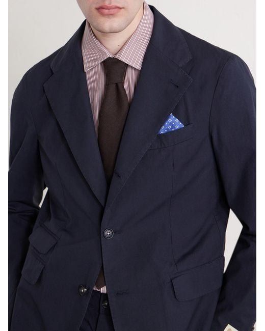 Massimo Alba Blue Catch2 Cotton Suit Jacket for men