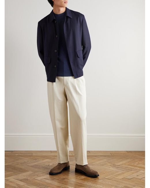 Canali Blue Wool Sweater for men