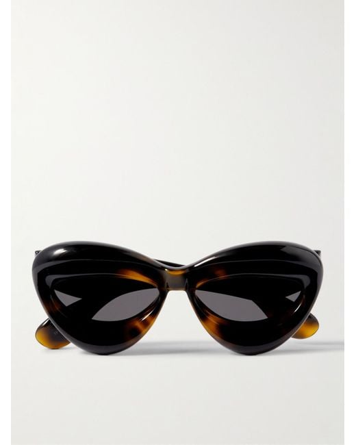 Loewe Black Injected Round-frame Tortoiseshell Acetate Sunglasses for men