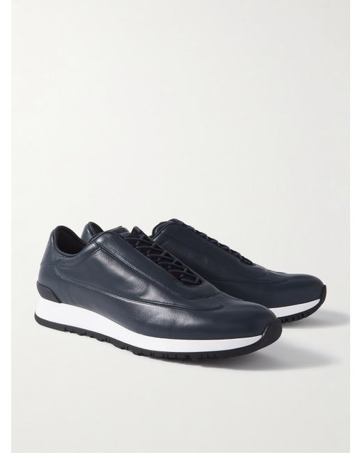 John Lobb Blue River Ii Leather Slip-on Sneakers for men