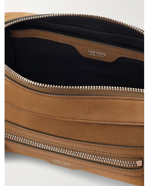 Tom Ford Brown Nubuck Washbag for men