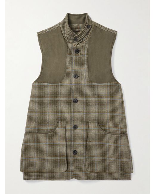 James Purdey & Sons Green Wool-tweed Gilet for men