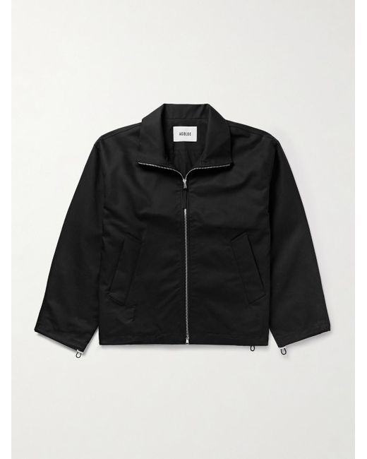 Agolde Black Laurie Cotton-Canvas Bomber Jacket for men