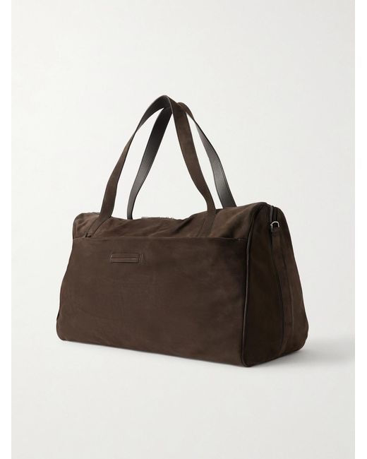 Zegna Black Secondskin Suede Weekend Bag for men