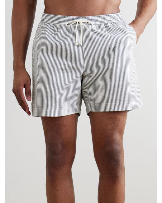Shorts Da Mare Medi A Gamba Dritta di Sunspel in Gray da Uomo