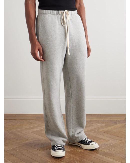 Les Tien Gray Heavyweight Structured-fleece Cotton-jersey Sweatpants for men