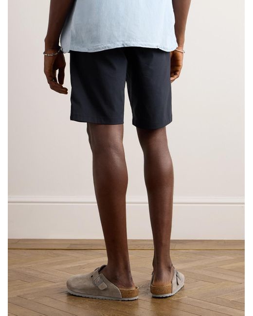 NN07 Blue Seb 1680 Straight-leg Organic Cotton-blend Twill Drawstring Shorts for men
