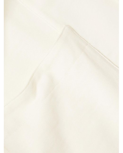 Mr P. Natural Jersey-Panelled Organic Cotton-Piqué Shirt for men