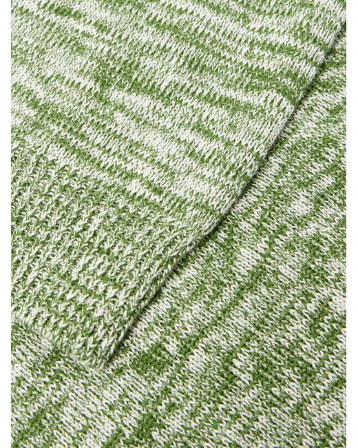 Federico Curradi Green Linen And Organic Cotton-Blend T-Shirt for men