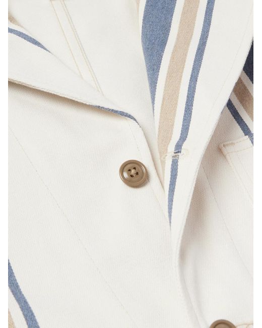 Monitaly Jacke aus Lyocell mit Streifen in White für Herren