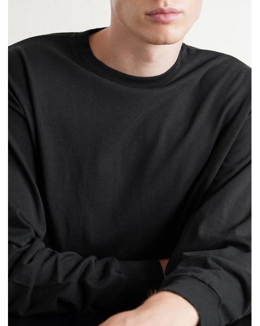 A.PRESSE Blue Cotton And Cashmere-Blend T-Shirt for men