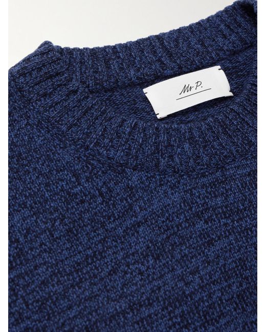 Mr P. Blue Wool And Cashmere-Blend Sweater for men