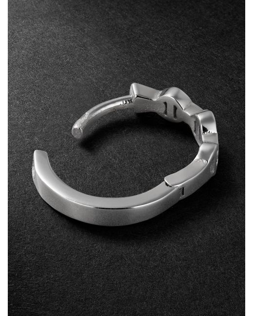 Hoorsenbuhs Black 18-Karat Diamond Single Hoop Earring for men
