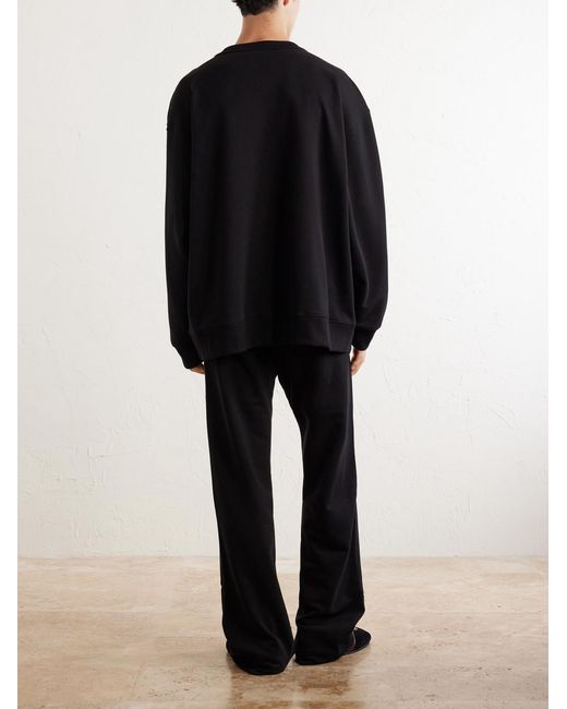 Dries Van Noten Blue Hamer Straight-Leg Cotton-Jersey Sweatpants for men