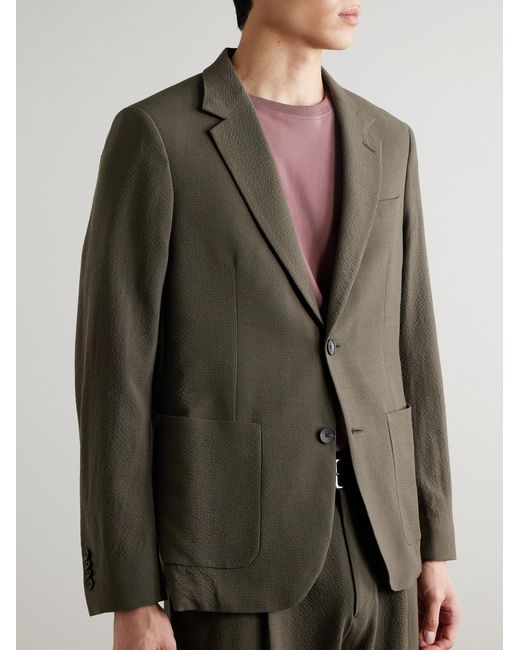 Mr P. Green Wool-Blend Seersucker Suit Jacket for men