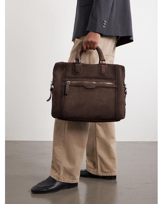 Officine Creative Brown Jules 007 Leather Briefcase for men