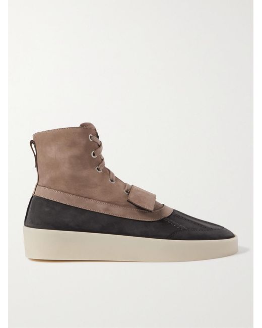 Fear Of God Brown Panelled Nubuck Duck Boots for men