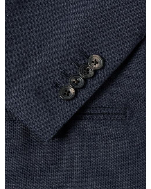 J. Mueser Blue Waverly Slim-fit Wool-fresco Suit Jacket for men