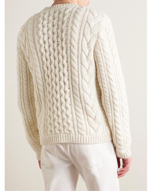 Gabriela Hearst Natural Geoffrey Cable-knit Cashmere Sweater for men