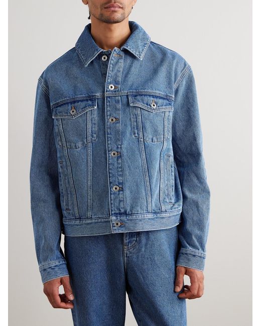 Loewe Blue Anagram Embroidered Denim Jacket for men