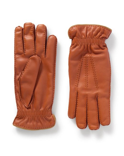 Brunello Cucinelli Brown Leather Gloves for men