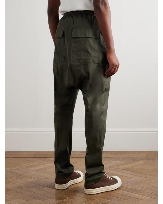 Rick Owens Schmal zulaufende Hose aus Popeline aus einer Baumwollmischung in Green für Herren