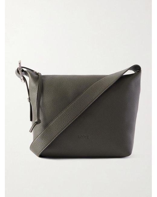 Loewe Loop Umhängetasche aus vollnarbigem Leder in Black für Herren