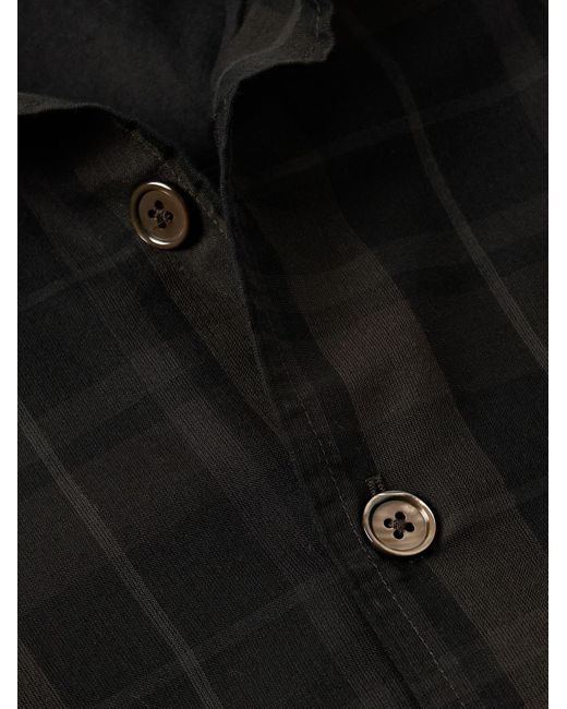 Camicia A Quadri Borrowed di Our Legacy in Black da Uomo