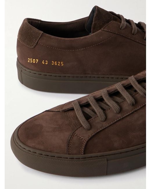 Common Projects Brown Original Achilles Nubuck Sneakers for men