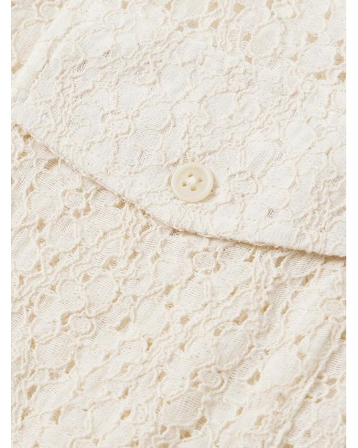 Corridor NYC Natural Camp-collar Cotton And Nylon-blend Lace Shirt for men
