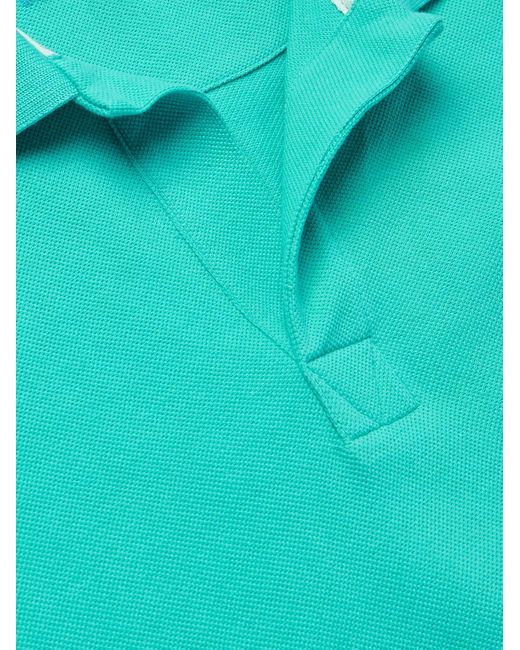 Vilebrequin Schmal geschnittenes Polohemd aus Biobaumwoll-Piqué mit Logostickerei in Blue für Herren