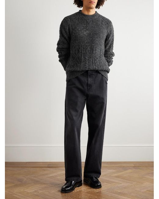 Polo Ralph Lauren Gray Brushed-knit Sweater for men