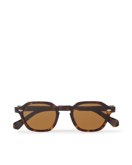 Mr. Leight Natural Rell Round-frame Tortoiseshell Acetate Sunglasses for men