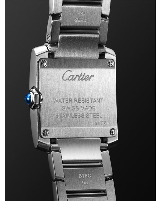 Cartier Black Tank Française Small Stainless Steel Watch, Ref. Wsta0129 for men