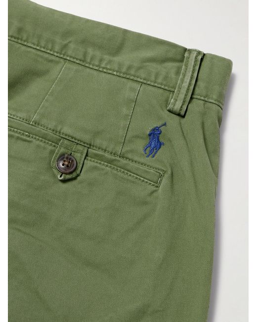 Polo Ralph Lauren Green Bedford Straight-Leg Cotton Oxford Shorts for men