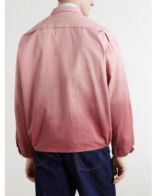 Beams Plus Pink Cotton-Twill Blouson Jacket for men