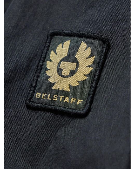 Belstaff Runner Hemdjacke aus Gabardine aus einer Baumwollmischung mit Logoapplikation in Blue für Herren