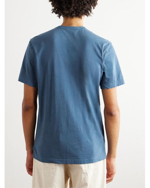 James Perse Blue Combed Cotton-Jersey T-Shirt for men