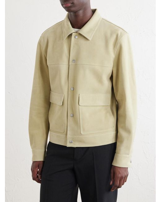 FRAME Natural Suede Trucker Jacket for men