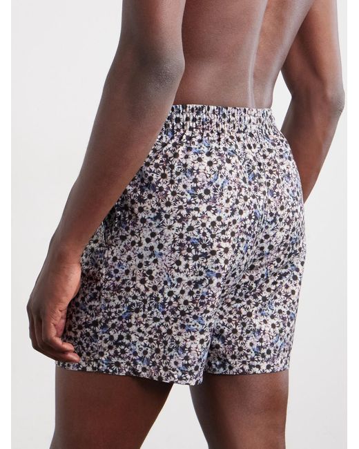 Dries Van Noten Gray Phibbs Straight-Leg Mid-Length Printed Swim Shorts for men